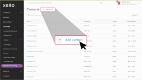 Add Contact highlighted on Contacts page